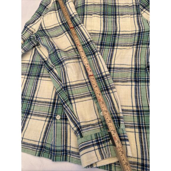 Madewell Shirt Mens XXL 2XL Green Blue Tartan Easy Fit Twill Baggy Overshirt - Picture 6 of 14